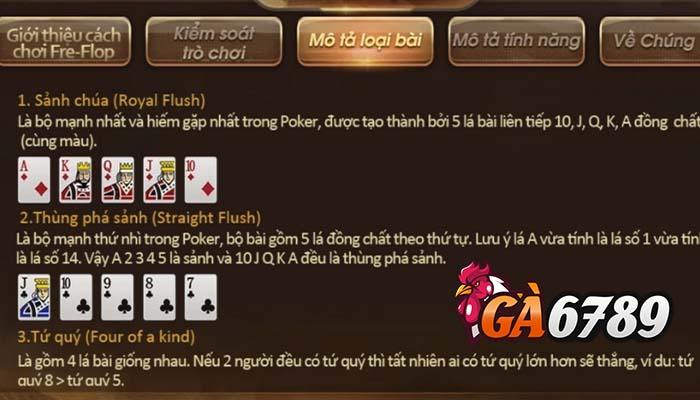 Các bộ bài trong Poker Online Các bộ bài trong Poker Online